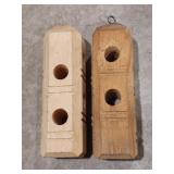 2 Wooden Suet Feeders
