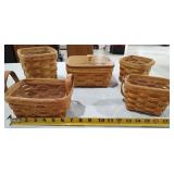 (5) Various Longaberger Baskets