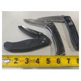 (3) Folding knives ,Sog, Smith&Wesson, kobalt