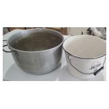 Aluminum Pot and Ceramic Pail