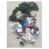 Various Christmas Decorations w/ Tote