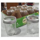 12 Glass Jelly Canning Jars