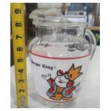 Vintage Burger King Glass Pitcher