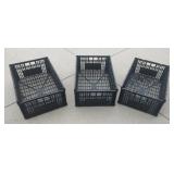 (3) Plastic Crates