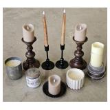 Various Candles, Candlestick Holders & More