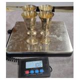 (4) Electro Plated Nickel Silver Goblets