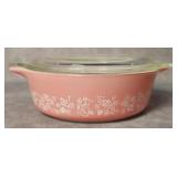 Pyrex 1 Pint Pink Gooseberry Casserole Dish