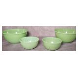 Fire King Jadeite Swirl Mixing Bowls