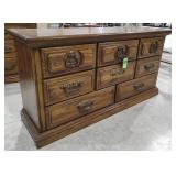 8 Drawer Wooden Dresser with Mirror