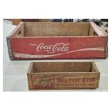 Coca Cola & Windsor Club Wooden Crates