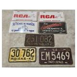 1932/1942/1954 Indiana License Plates & More