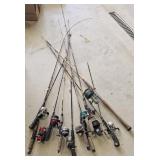 Various Fishing Poles