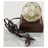 2005 Joe Rice Glass Paperweight w/ Light Up Stand