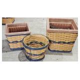 (2) Planters & (1) Hanging Basket