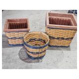 (2) Planters & (1) Hanging Basket
