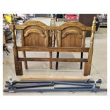 Wooden Headboard and Rails