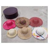 Various Hats & Hat Box