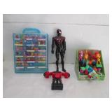 LOT VARIOUS TOYS, FIGURES, CASE
