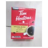 BOX OF 24 TIM HORTONS KEURIG COFFEE PODS PAST BB