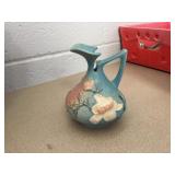 Vintage Roseville Pottery Blue Magnolia Ewer