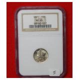 1941 Mercury Silver Dime NGC MS65
