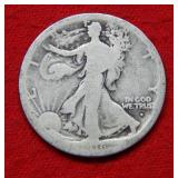 1916 S OBV Walking Liberty Silver Half Dollar