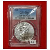 2016 American Eagle PCGS MS69 1 Oz Silver