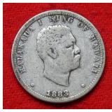 1883 Hawaii Silver Quarter
