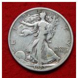 1923 S Walking Liberty Silver Half Dollar