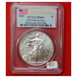 2011 American Eagle PCGS MS69 1 Oz Silver