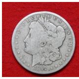 1892 CC Morgan Silver Dollar