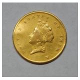 1854 $1 Gold Coin Type II