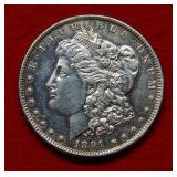 1891 CC Morgan Silver Dollar "Cleaned"