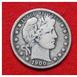 1900 S Barber Silver Half Dollar