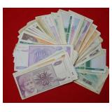 (100) Foreign Bank Notes from Around the World