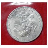 1972 German 5 Marks Silver Olympic Commemorative