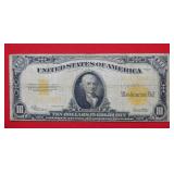 1922 $10 Gold Certificate Large Size