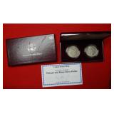 1921 Morgan Silver Dollar & 1922 Peace Silver $