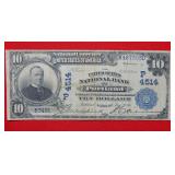 1902 $10 National Currency Large Note Portland