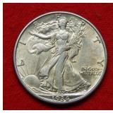 1936 D Walking Liberty Silver Half Dollar