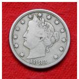 1883 Liberty V Nickel "With Cents"