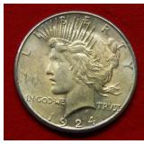 1924 S Peace Silver Dollar