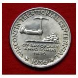 1936 Wisconsin Silver Commemorative Half Dollar