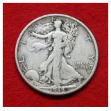 1918 S Walking Liberty Silver Half Dollar