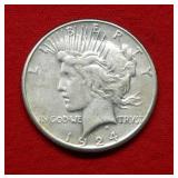 1924 S Peace Silver Dollar