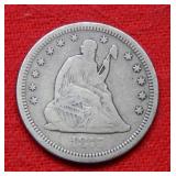 1875 S Seated Liberty Silver Quarter