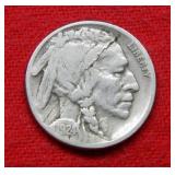 1924 S Buffalo Nickel Mint Error Cracked Die