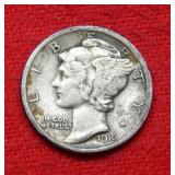 1916 Mercury Silver Dime
