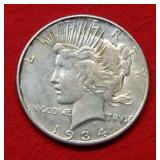1934 D Peace Silver Dollar