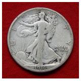 1916 S OBV Walking Liberty Silver Half Dollar